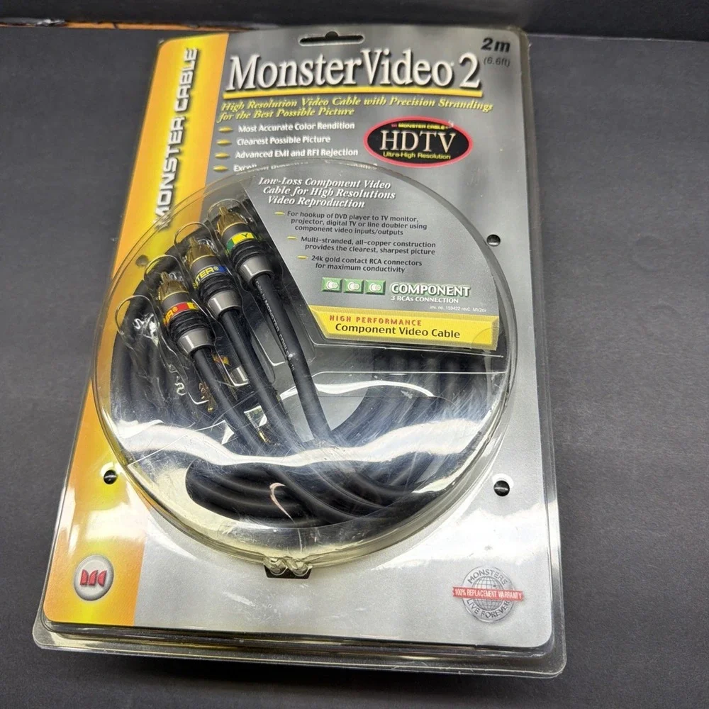 NEW MonsterVideo 2 HDTV Component Video Cable Set #MV2CV-2M